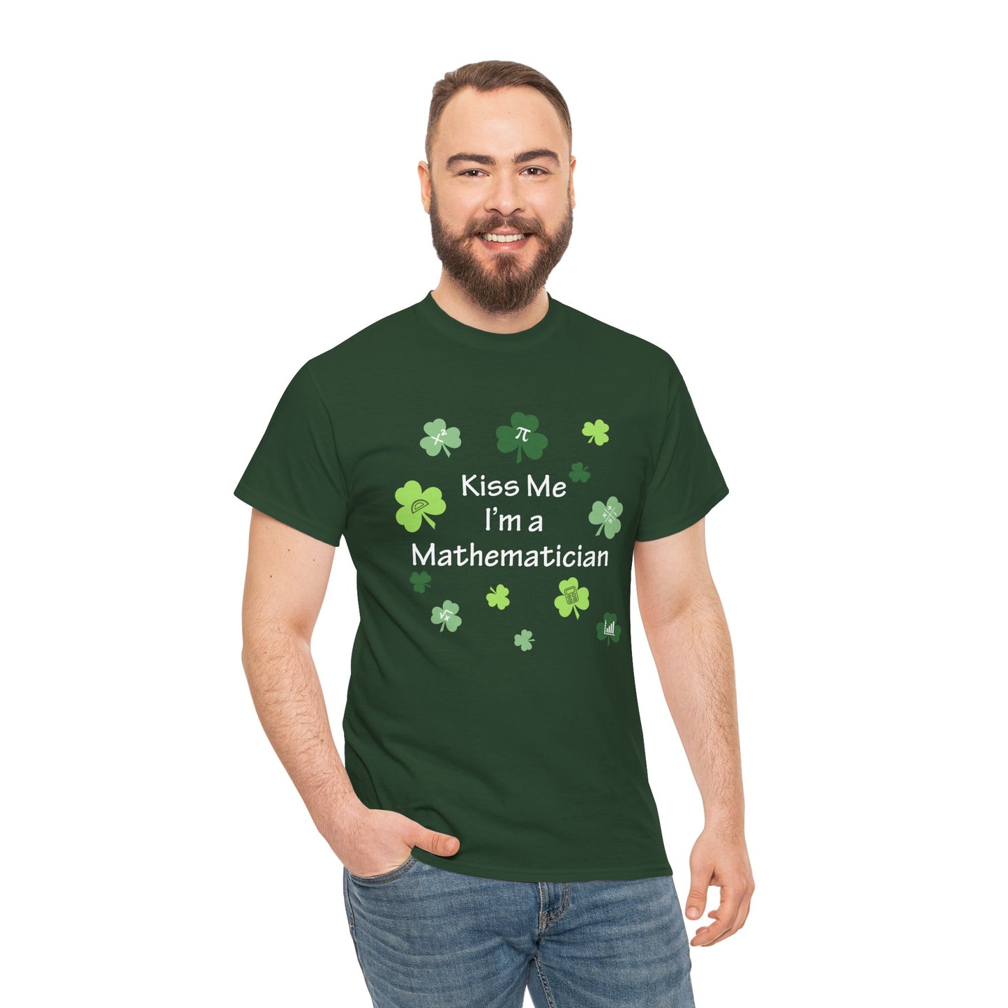 Kiss Me I'm a Mathematician T-Shirt — St. Patrick’s Day Shamrock Math Tee