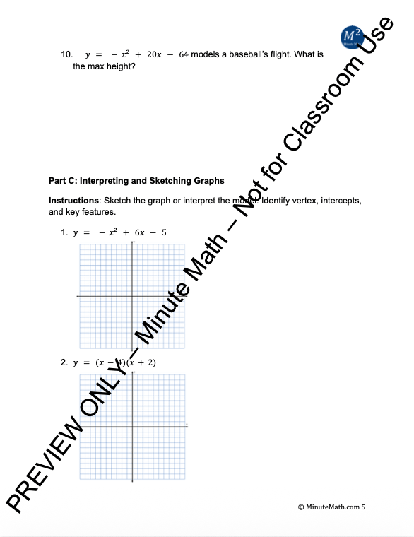Modeling with Quadratic Equations – Real-World Problems