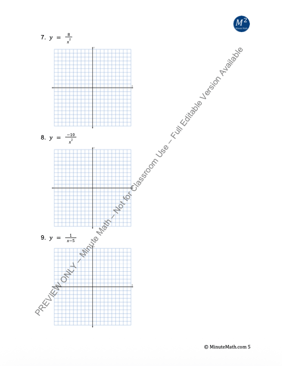 Inverse Variation Algebra 2: Graphing, Applications, and CCSS Practice