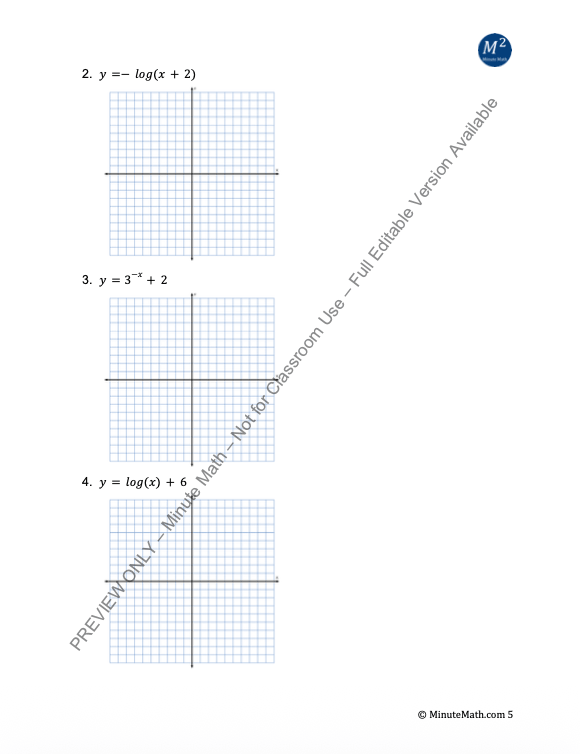 Transformations of Exponential & Logarithmic Functions | Algebra 2