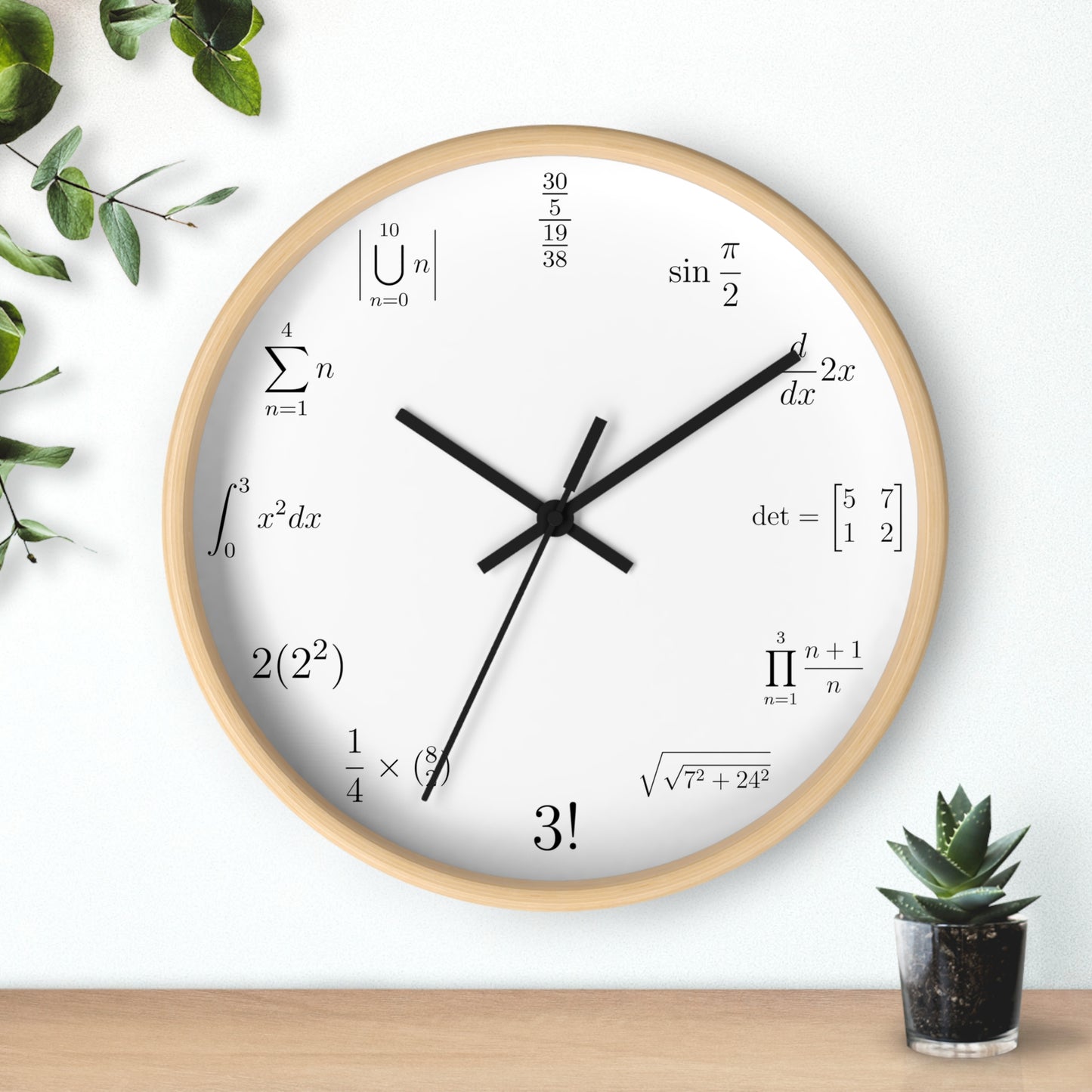 Math Wall clock