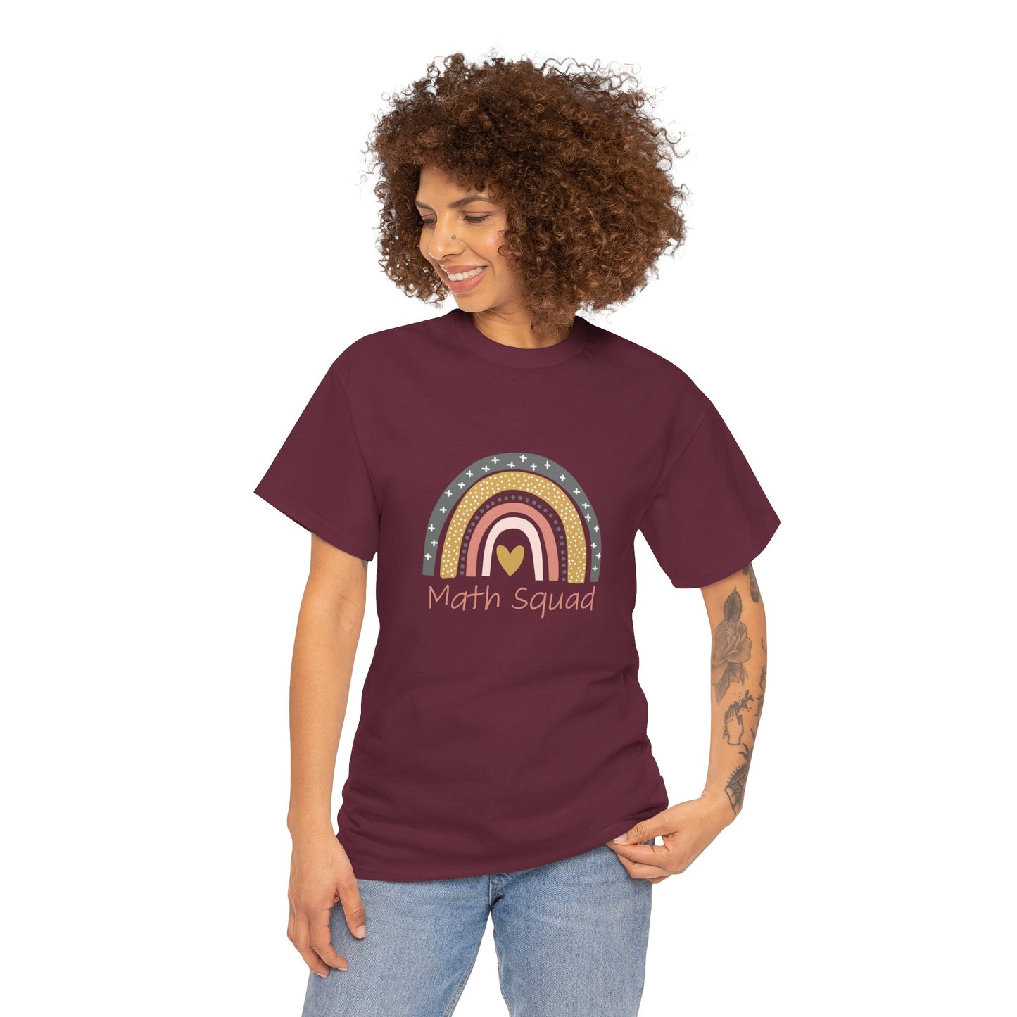 Math Squad Rainbow T‑Shirt — Cute Retro Teacher & Student Gift