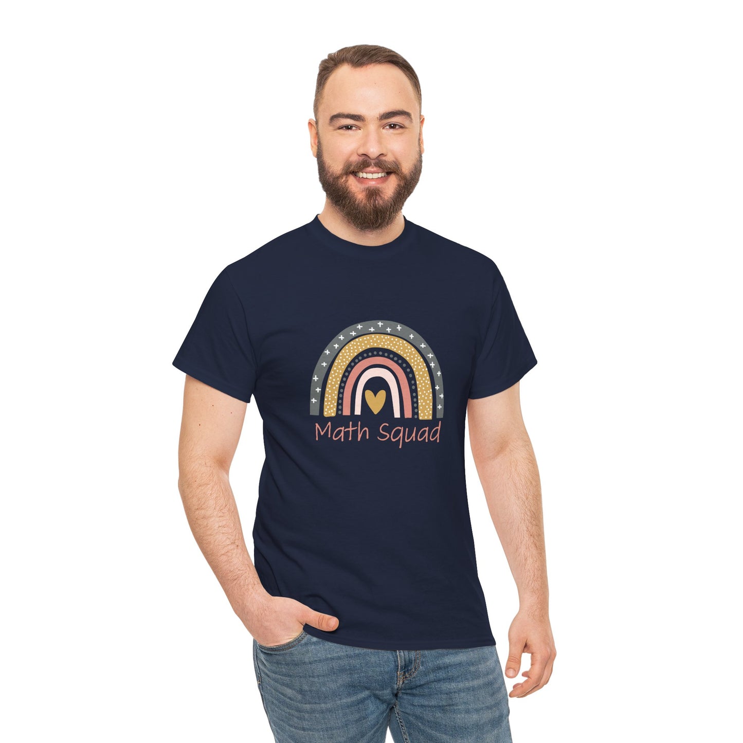 Math Squad Rainbow T‑Shirt — Cute Retro Teacher & Student Gift