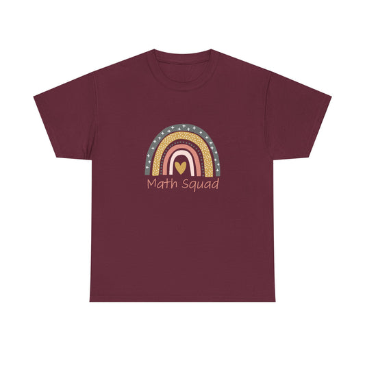 Math Squad Rainbow T‑Shirt — Cute Retro Teacher & Student Gift