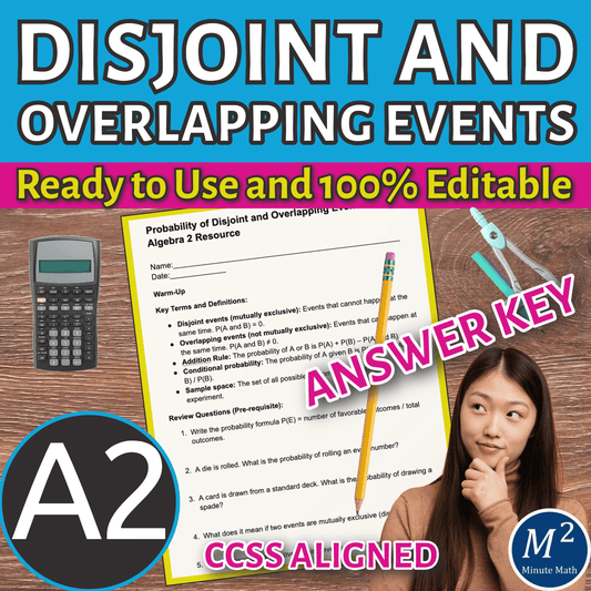 Probability of Disjoint and Overlapping Events – Algebra 2 Resource