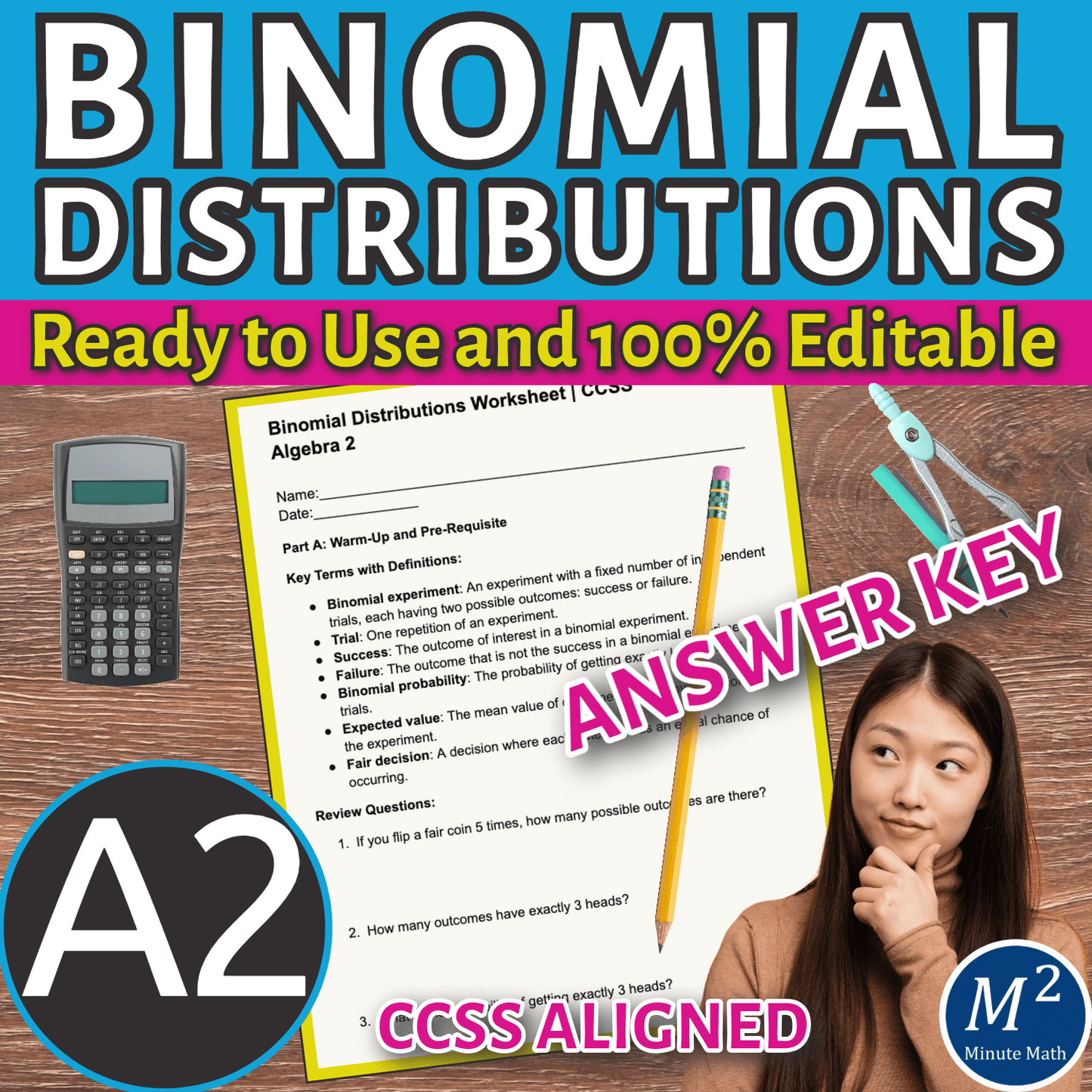 Binomial Distributions Worksheet | CCSS Algebra 2