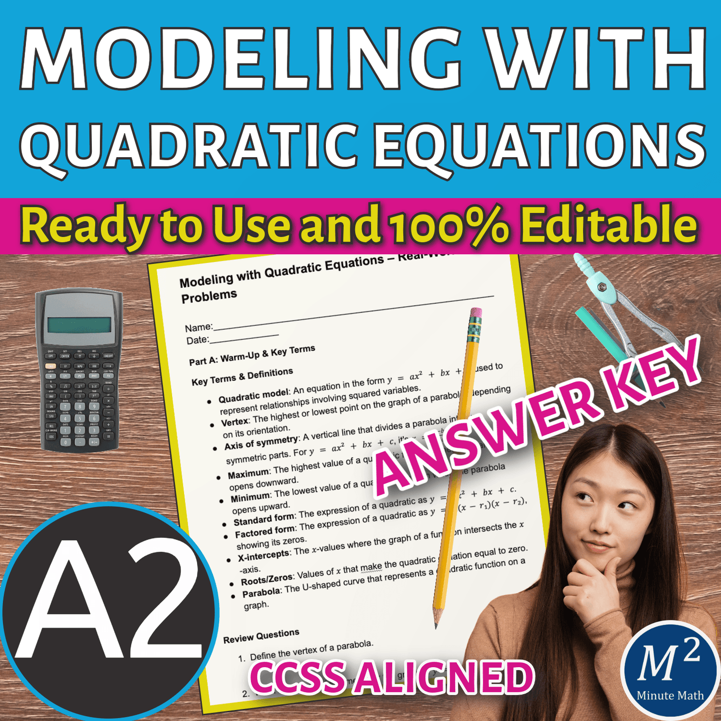 Modeling with Quadratic Equations – Real-World Problems
