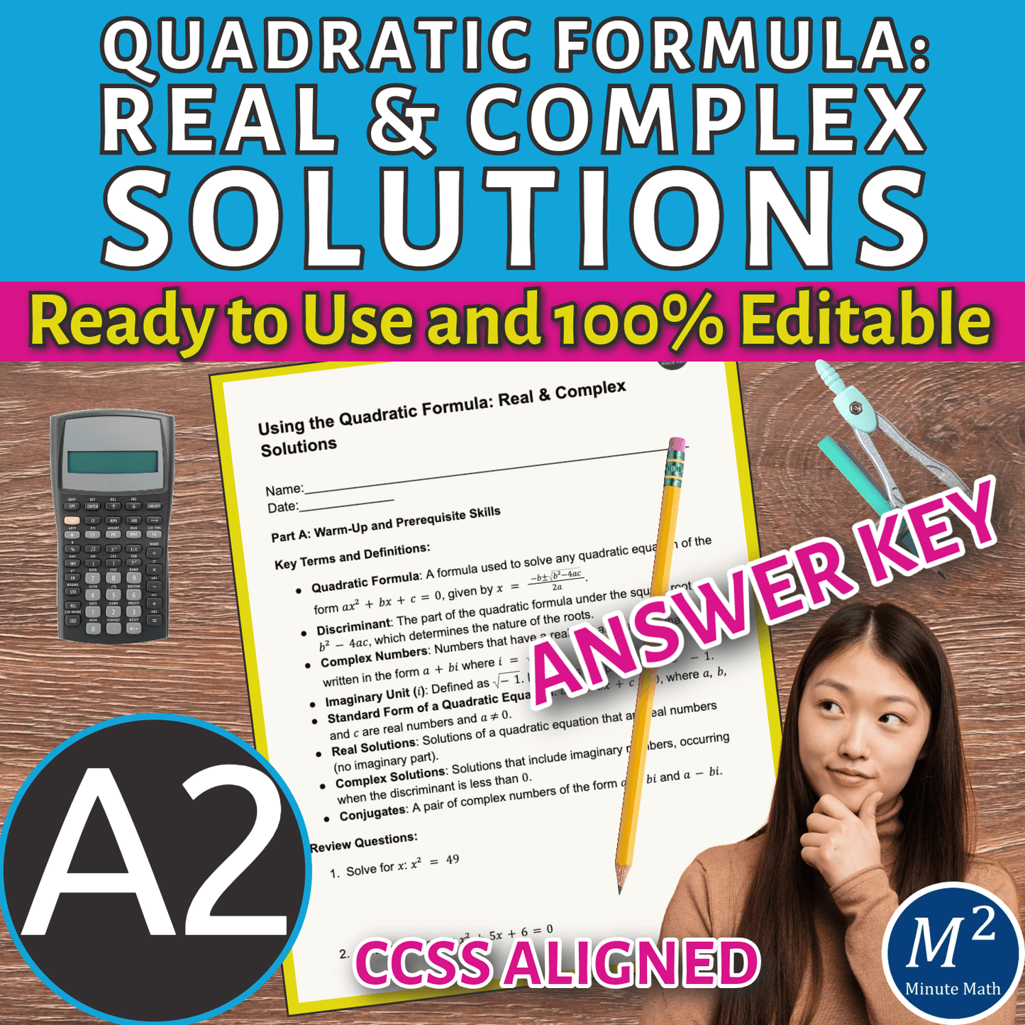 Using the Quadratic Formula: Real & Complex Solutions
