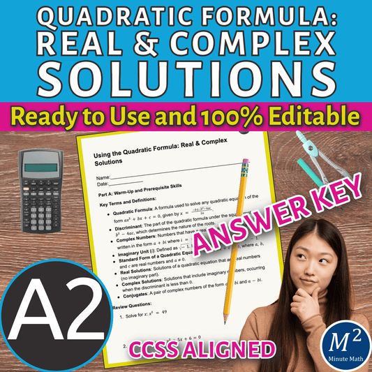 Using the Quadratic Formula: Real & Complex Solutions
