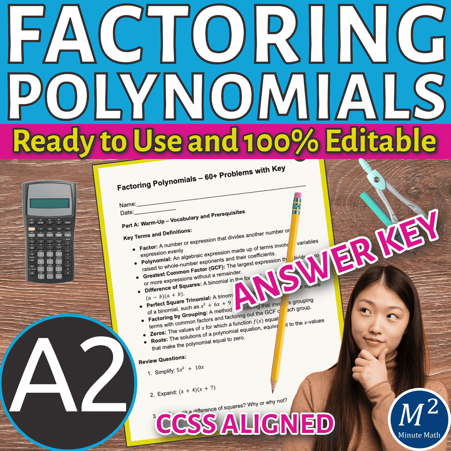 Factoring Polynomials – 60+ Problems with Key