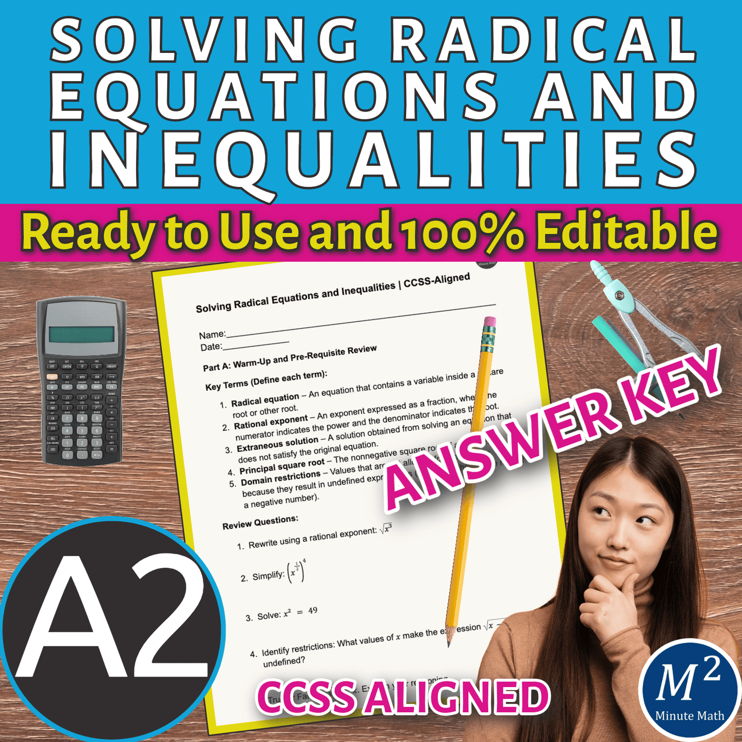 Solving Radical Equations and Inequalities | CCSS-Aligned