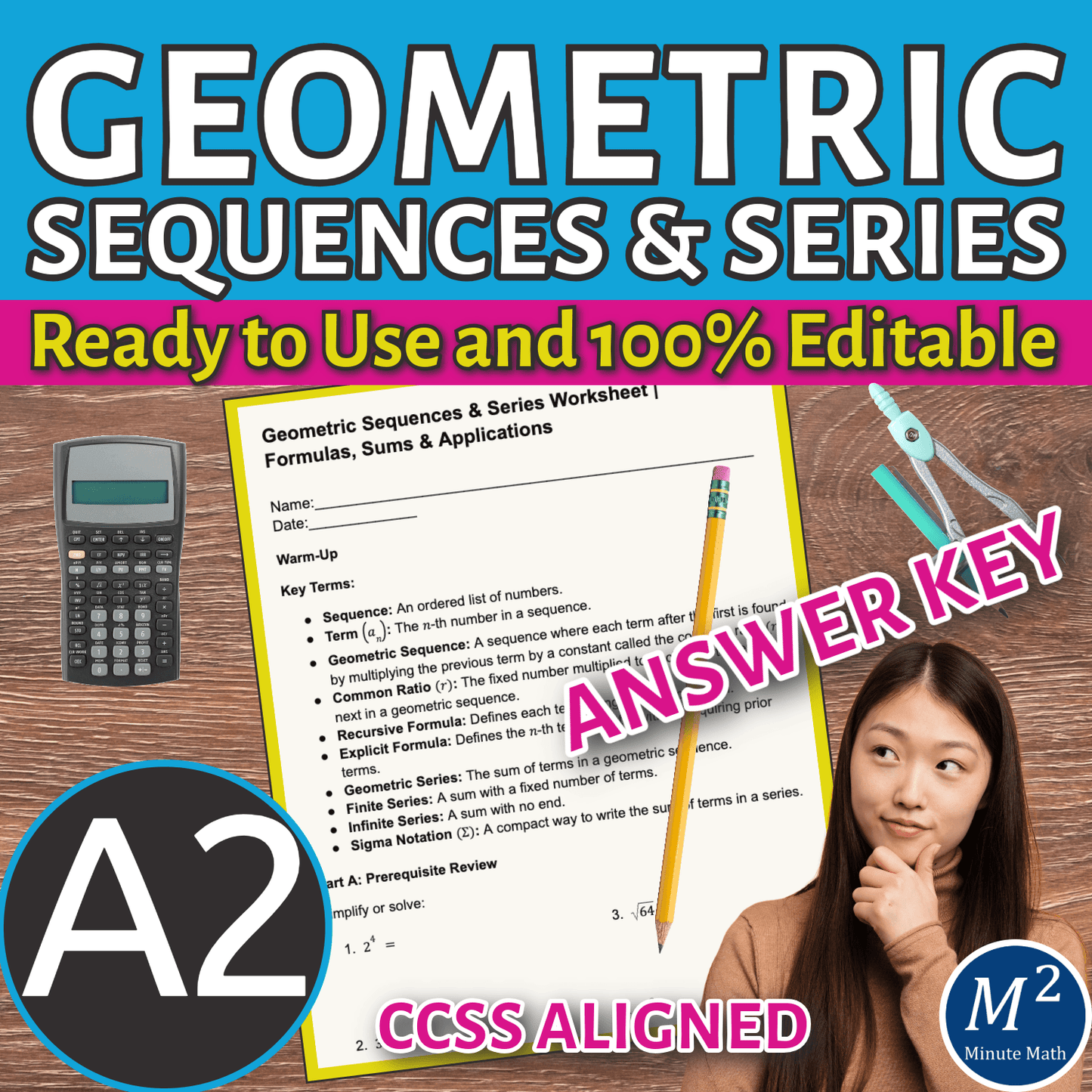 Geometric Sequences & Series Worksheet | Formulas, Sums & Applications