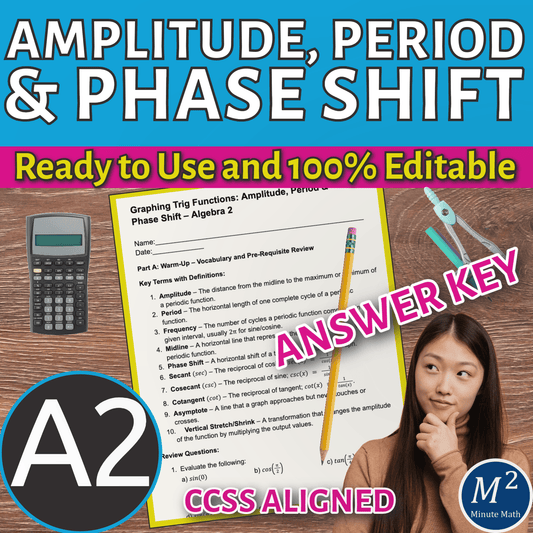 Graphing Trig Functions: Amplitude, Period & Phase Shift – Algebra 2