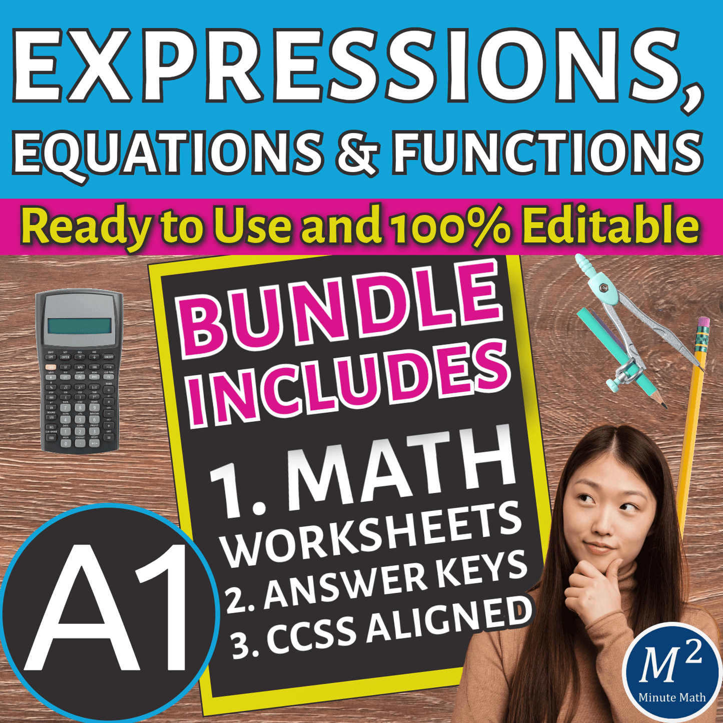 Algebra 1 Practice Pack: Expressions, Equations & Functions