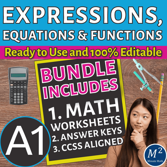 Algebra 1 Practice Pack: Expressions, Equations & Functions