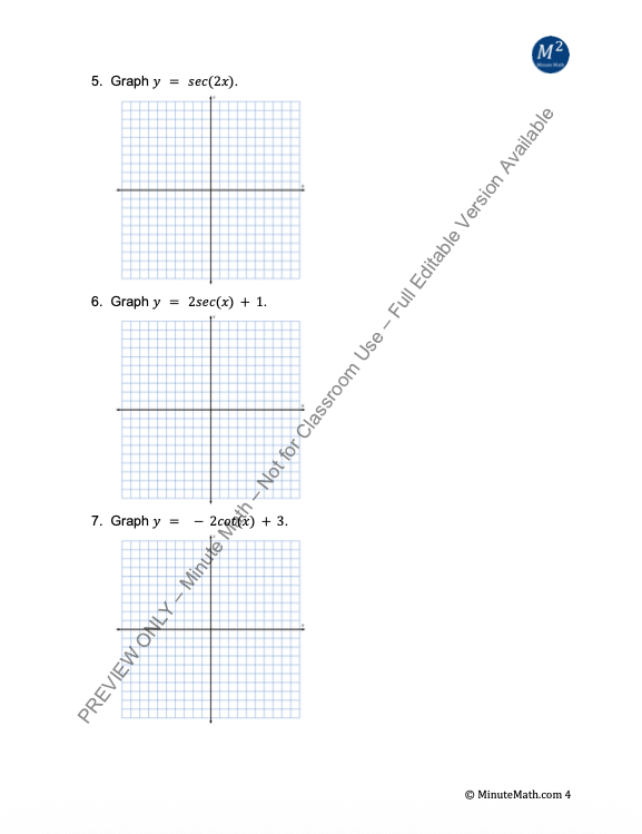 Graphing Trig Functions: Amplitude, Period & Phase Shift – Algebra 2