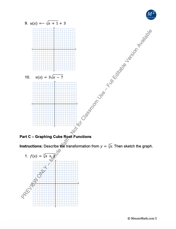 Graphing Radical Functions | Square & Cube Roots
