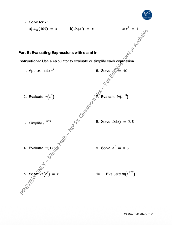 The Natural Base e | Exponential Growth & Decay